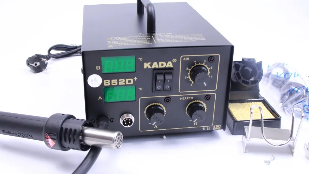 

Free shipping Electric Soldering Irons Kada852D+ soldering machine 110V/220V Hot Air gun rework station kada852D+