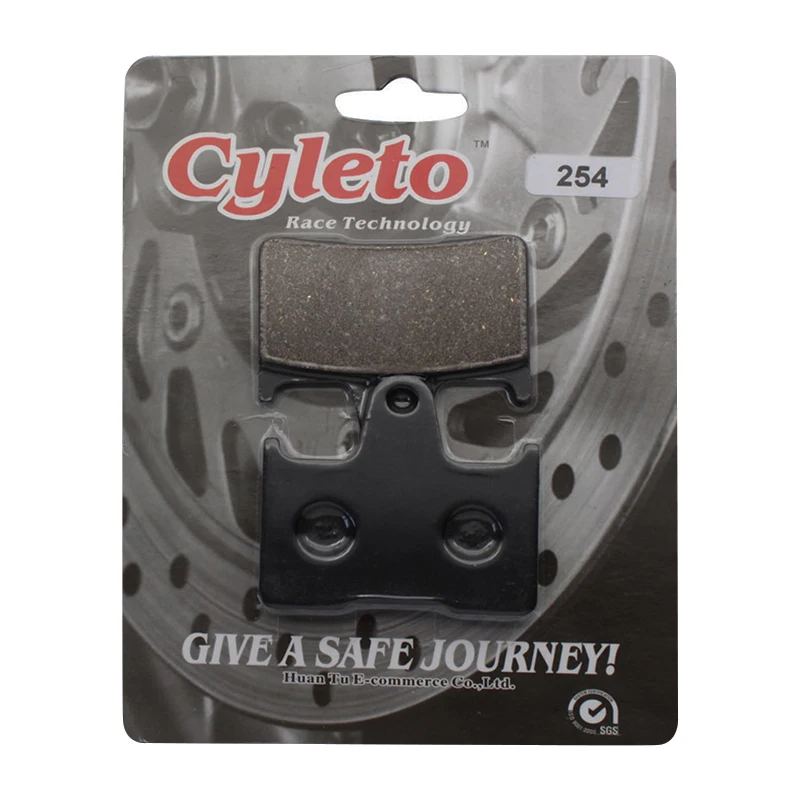 Cyleto Motorcycle Rear Brake Pads for HARLEY DAVIDSON SuperLow / Iron 883 2014-2017 Roadster 883 2014 2015 XL 1200 2014-2017