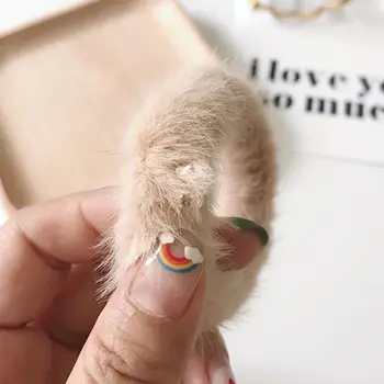 

Candy Color Fluffy Hair Band Rubber Band Women Girls Autumn Winter Hair Ring