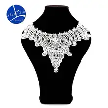 Вышивка шеи воротник diy поддельные съемные воротники водорастворимые Женская бутоньерка трехмерные кружевные аксессуары