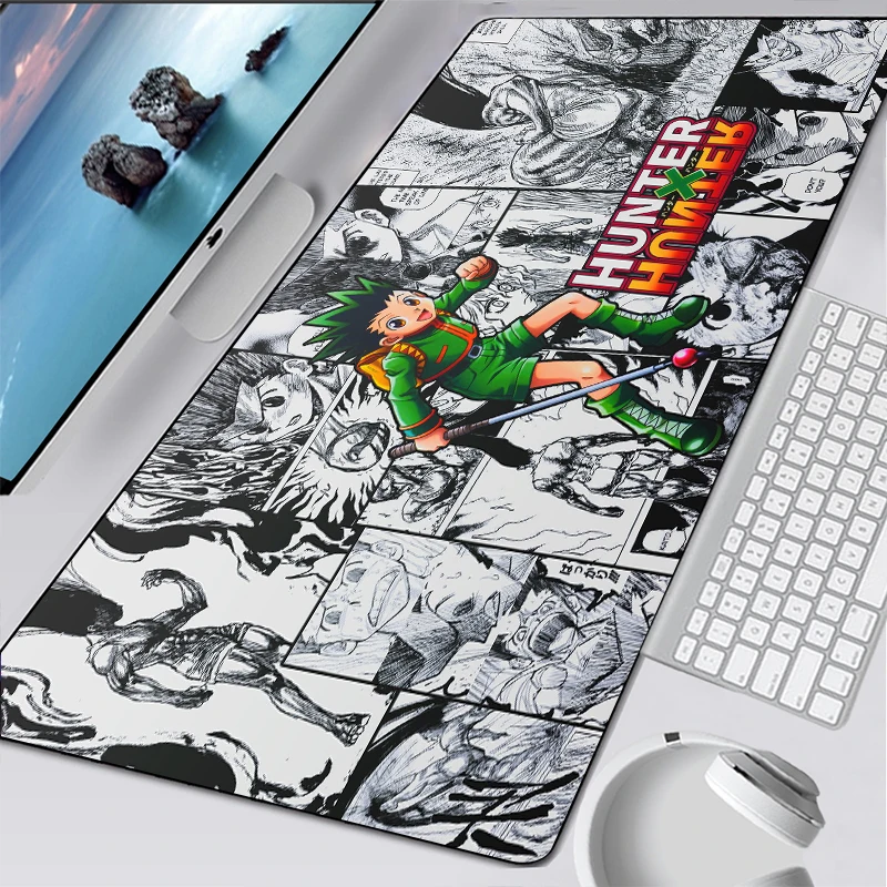 Manga Hunter X Hunter Mouse Pad Large Computer Mat Carpet Gaming Mousepad Popular Padmouse Keyboard Games Pc Gamer Desk Gift