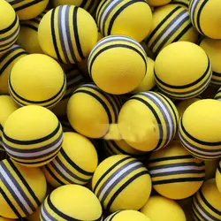 50 шт. желтые спортивные губчатые шарики для тренировок в помещении и на улице