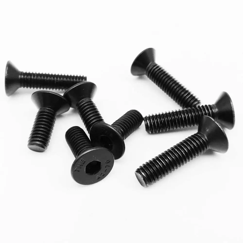 스테인리스 스틸 육각 소켓 플랫 카운터 싱크 알렌 헤드 나사 볼트 길이 3-40mm, DIN7991 M2 M2.5 블랙 304, 50 개, 100 개