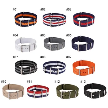 

18 20 22 mm Brand Army Sports nato fabric Nylon Bands Buckle belt watchband accessories For 007 James bond Watch Strap