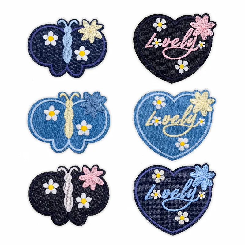 embroidered denim fabric