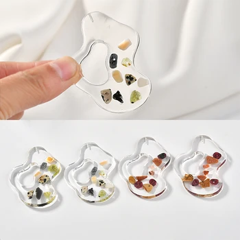 

Colorful Transparent Resin Jewelry Accessories Material 10pcs Girls Fashion Earring Decoration Acrylic Ornament Pendant DIY