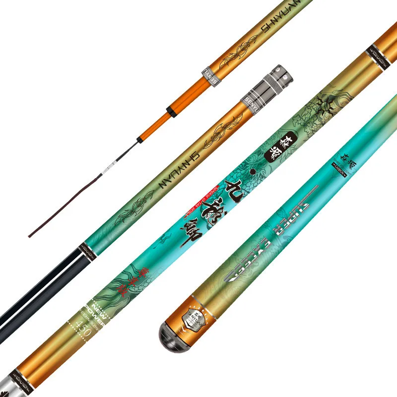 

3.6M 3.9m 4.5m 4.8M 5.4M Carp Fishing Rod Telescopic 46T Carbon Fiber Hard Taiwan Wedkarstwo Olta Pesca Freshwater Fishing Poles