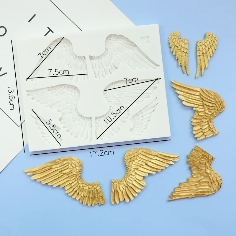 

Large Angel Wings Epoxy Resin Silicone Mold for DIY Handmade Ornaments Plaster Candle Jewelry Kids Toys Key Chain Fondant Mould