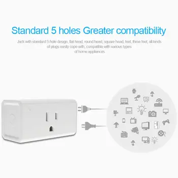

WIFI Smart Socket 110-240v US Plug Wireless Remote Control for Alexa Voice Control Mini Smart Plug Power Socket for Android/ iOS