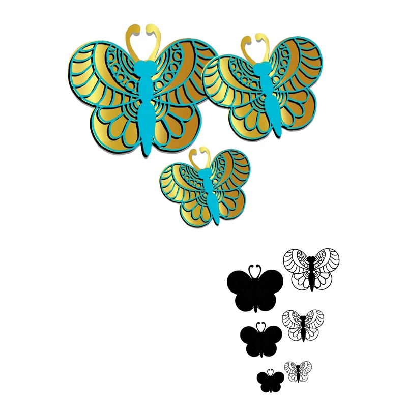 DiyArts Cutting Dies Metal Butterfly Colloection Die Scrapbooking Album Card Making Embossing Stencil Diecuts Decoration | Дом и сад