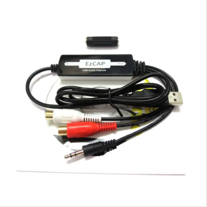 EzCAP 3 5 мм преобразователь аудиозахвата с RCA на USB 2 0 адаптер для CD MP3 DVD видео |
