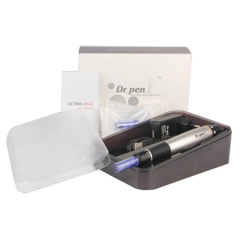 Dr. Pen A1-C Дерма ручка 6 скоростей авто микроиглы байонетный протовый игольчатый картридж drPen микроиглы Электрический микро штамп Дермо проводной