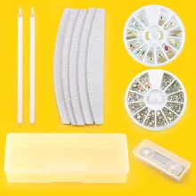 1 комплект для дизайна ногтей, маникюрный набор, двухсторонняя ручка для ногтей со стразами, ручка для ногтей, комплекты инструментов для начинающих