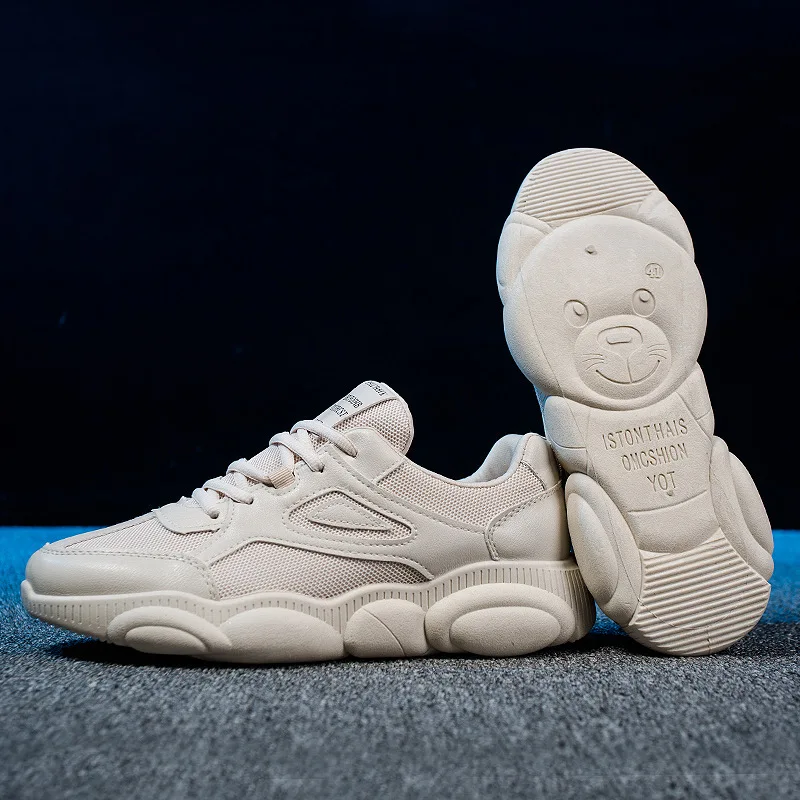 

Dad Shoes Men's 2019 New Style Spring Summer Versatile Korean-style Bear Bottom MEN'S SHOES Super Fire Red White Shoes Men's Int