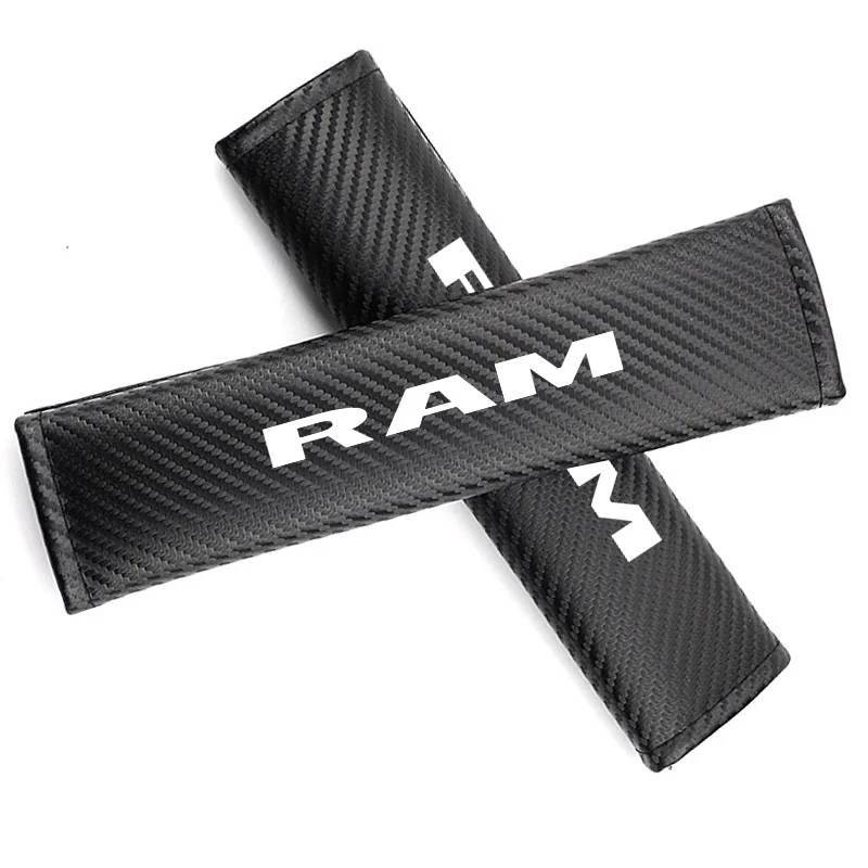 1 пара, Стильный автомобильный ремень безопасности, чехол для Dodge ram, автомобильный плечевой протектор, ремень безопасности, накладка из углеродного волокна, Стайлинг