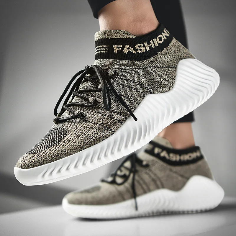 

Hot Sale Running Shoes Breathable Comfortable Sock Sneakers Shoes 2020 New Fashion Walking Jogging Casual Men's Sports Shoes
