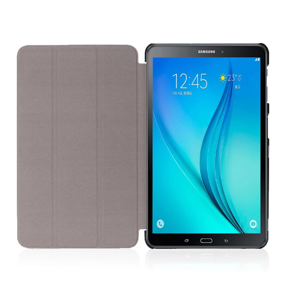 MTT PU 가죽 케이스 삼성 갤럭시 탭 A A6 10.1 인치 SM-T580 T585 트라이 폴드 플립 스탠드 스마트 태블릿 커버 보호 funda