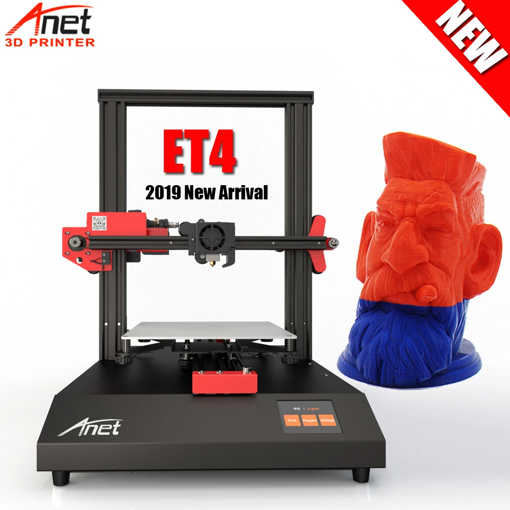 

New Arrival ET4 Anet 3D Printer 3D Kit Auto Leveling & Loading Filament Detection Resume Printing Micro SD Card USB Connector