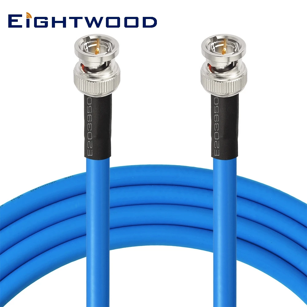 

Eightwood 100 ft BNC Plug Male to BNC Plug Male 75 Ohm 3G 6G HD SDI Extension Cable (Belden 1694A) for Video Camera and Monitor