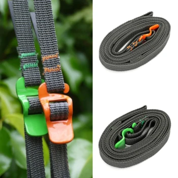 

2 Pcs Load 125kg Durable Nylon Cargo Tie Down Luggage Lash Belt with Cam Buckle Travel Kits Camping Luggage Strap Outdoor Tool