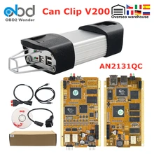 Pode clipe para renault v200 reprog v189 + extrator de pinos v2 diálogos chip completo cypress an2131qc pode clipe obd2 interface de diagnóstico do carro