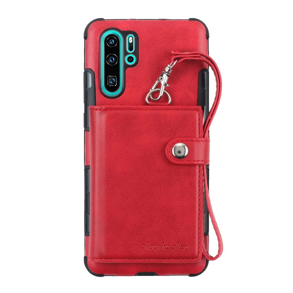 Haissky телефонные разъемы для карт чехол для huawei P30 P30 Pro PU Кожаные чехлы для huawei P30 Lite Магнитная подставка задняя крышка Капа