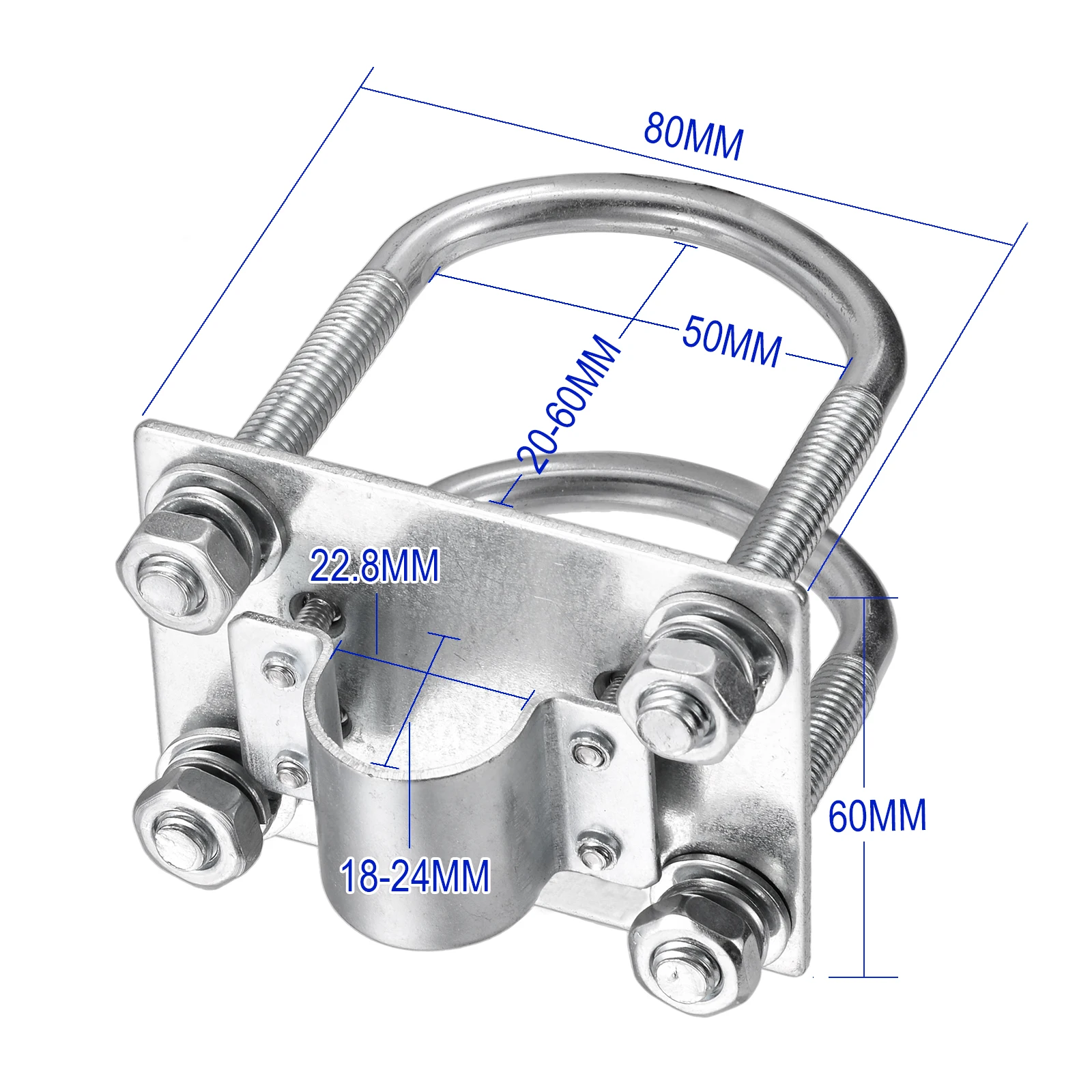 Superbat U Bolts Clamp Holding Pole Fixation Brackets for Outdoor Lora Fiberglass Antenna lora geomagnetic parking lot sensor outdoor guidance system