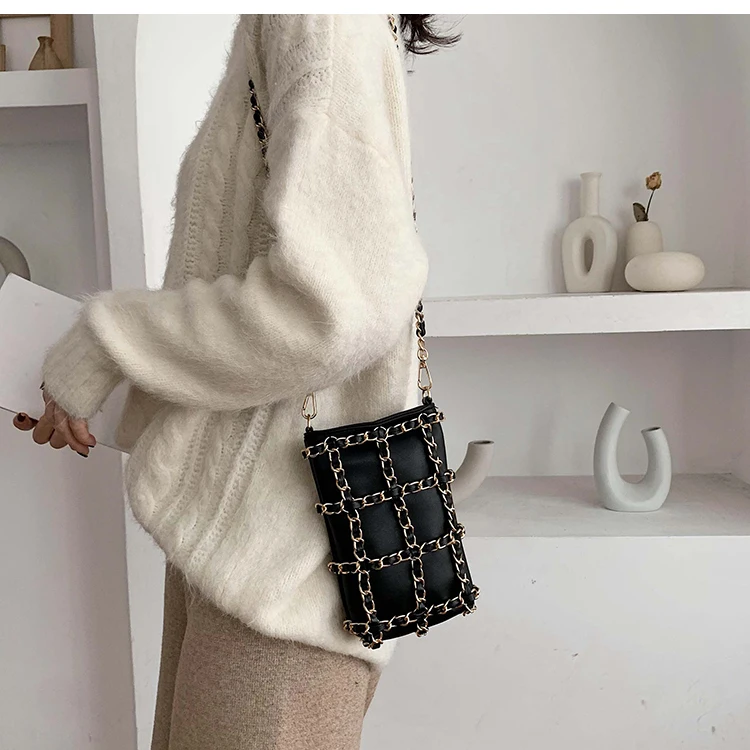 iVog New Arrival Everyday Ladies Ladies Messenger Crossbody Handbag louis Black Chain Hand Bags for Women