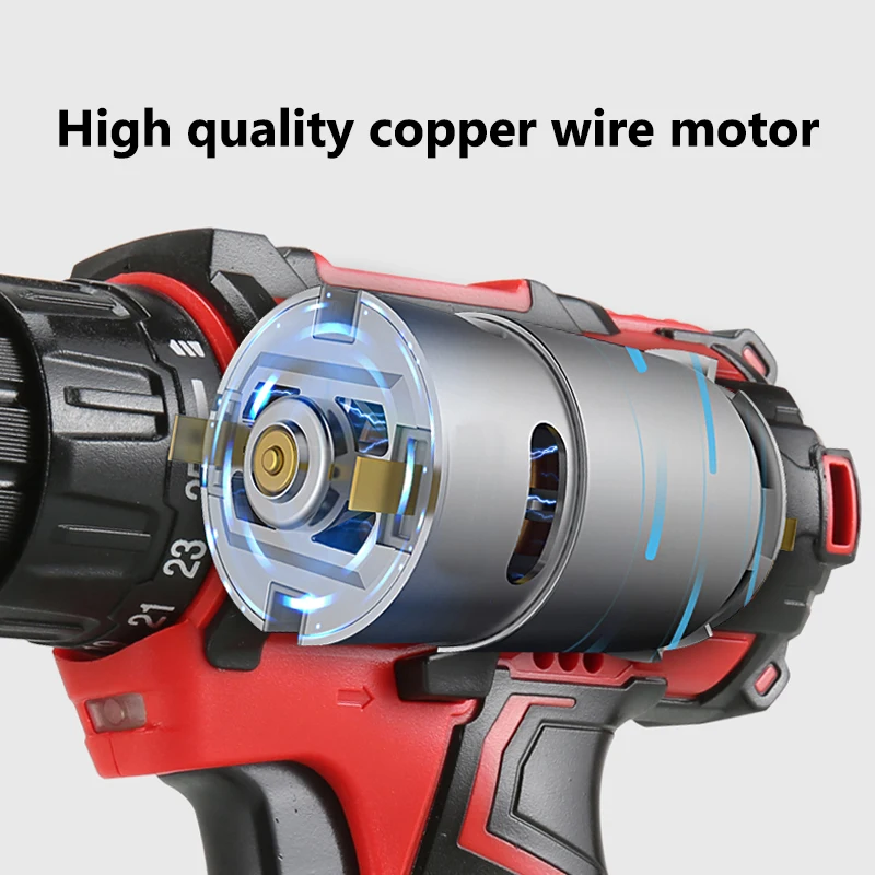 DRILLFORCE электрическая дрель Беспроводная шуруповерт литиевая батарея Мини