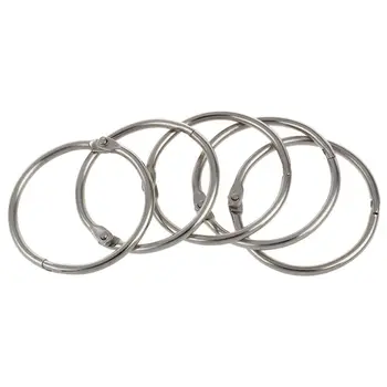 

40 Pcs Staple Book Binder 45mm Outer Diameter Loose Leaf Ring Keychain