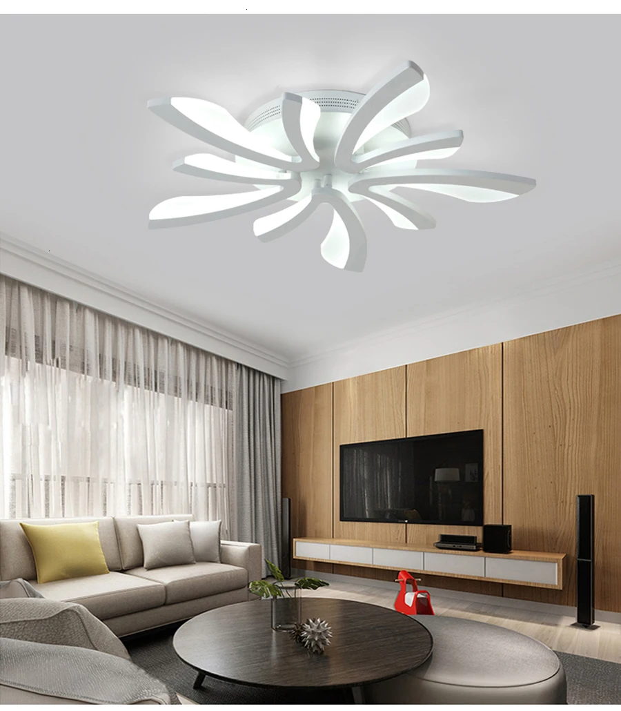 Дистанционный светодиодный потолочный светильник s современный для спальни диммер потолочные лампы акриловый алюминиевый корпус светильник для 8-35 квадратных метров