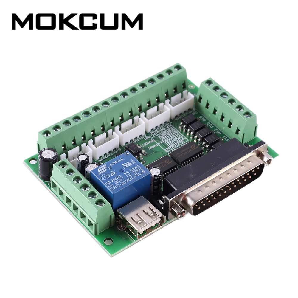 DIY CNC Router Machine UCONTRO CNC 5 Axis Breakout Board Mach3 Interface Board 5V DC for Stepper Motor Driver 5V DC by USB Power Supply 