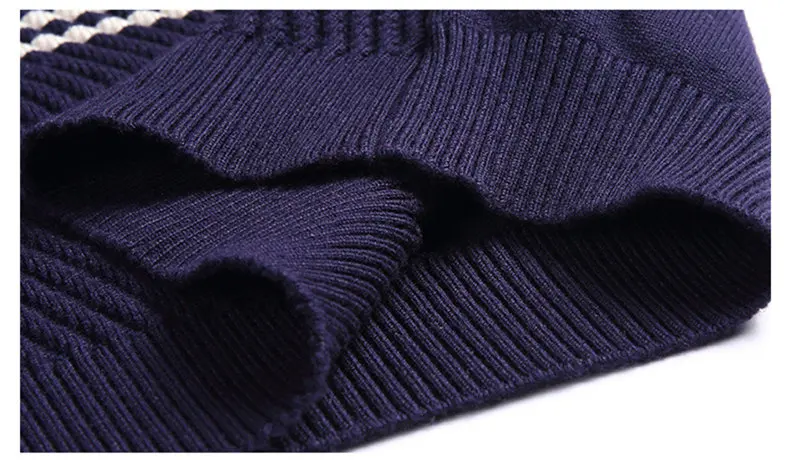 Свитера, толстый теплый пуловер для мужчин, повседневный полосатый свитер с v-образным вырезом, Мужская одежда,, Осень-зима, Вязанная одежда, Pull Homme 8162