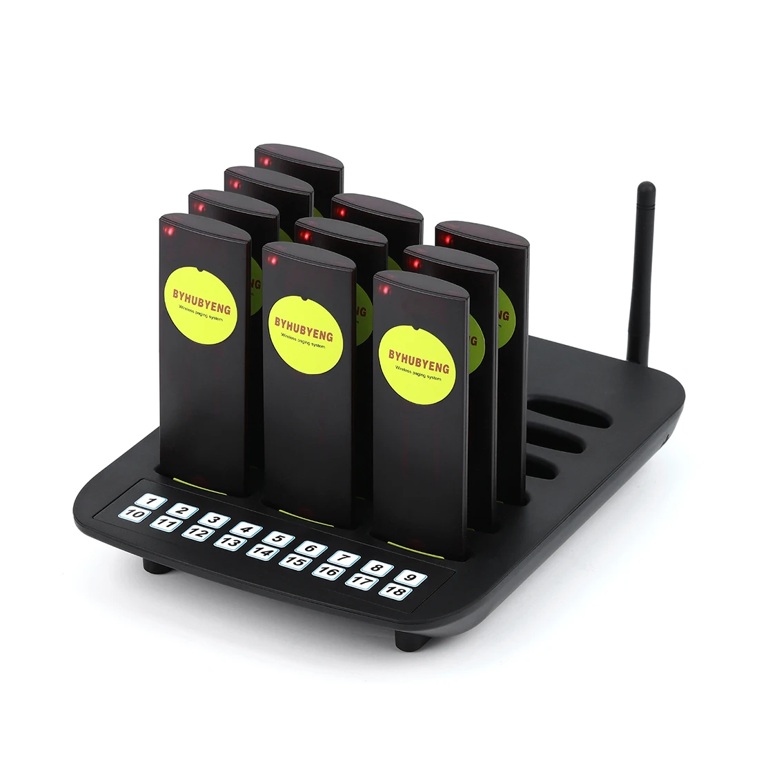 Wireless Calling System Slim Beepers 10 Pagers for Service Equipment