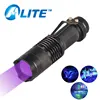 TMWT SK68 AA Mini Zoomable UV-Flashlight 365nm 395nm Ultraviolet Light Torch Lamp For Marker Cash,Scorpion Detection ► Photo 1/6