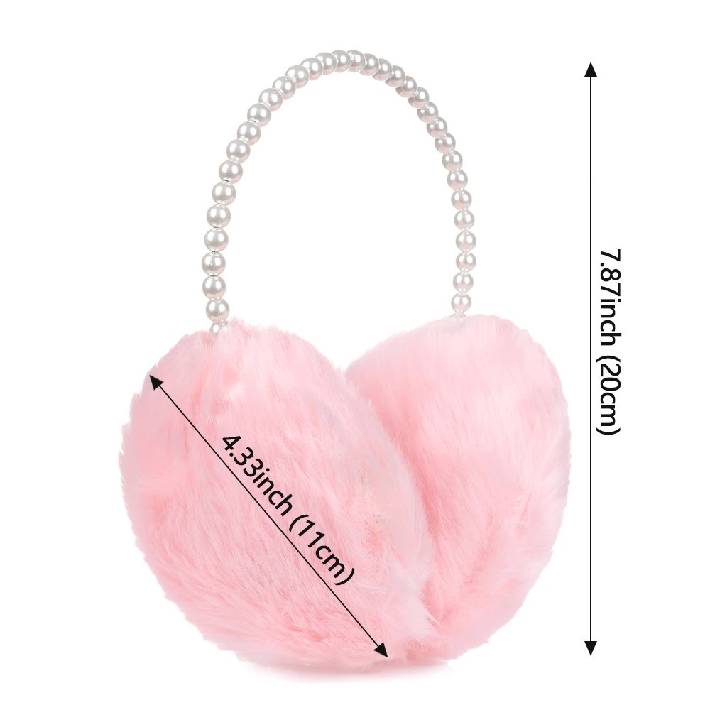 Novelty Pearl Winter Earmuffs Women Fur Earmuff Ear Warmers Girls Imitation Rabbit Plush Warm Ear Muff Hair Accessories 1pc