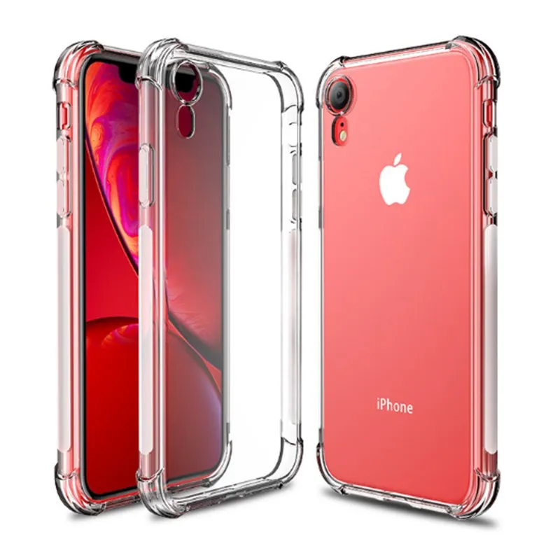 

Quzong Shockproof Phone Case For iPhone X XR XS Max 7 8 Plus Clear Transparent Soft TPU Protective Cover For iPhone 11 Pro Max