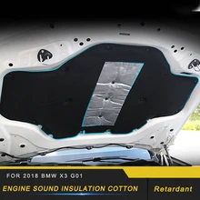 Автомобильный капот двигатель брандмауэр коврик накладка Deadener интерьер тепло звукоизоляция хлопок для BMW X3 G01 X4 G02