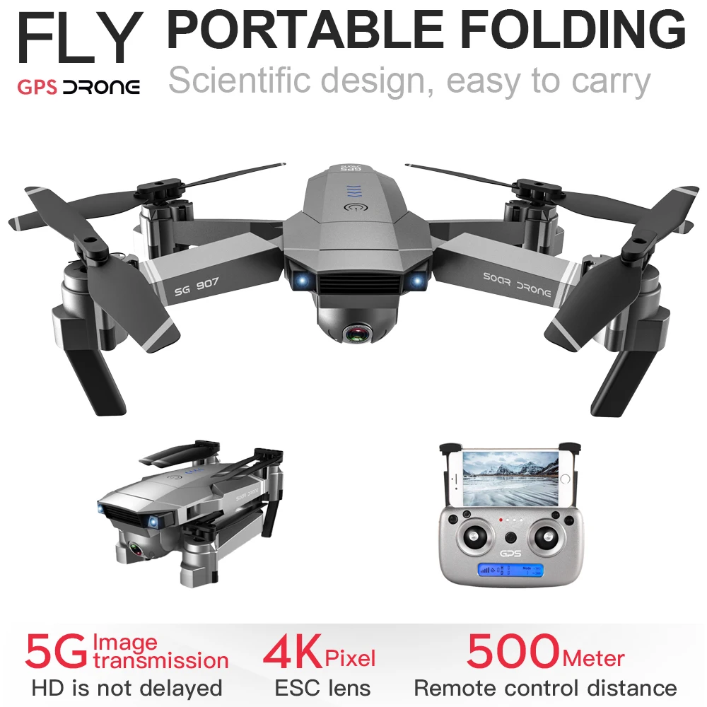 GPS-Дрон с HD-камерой 4K 1080P Wi-Fi FPV | Игрушки и хобби