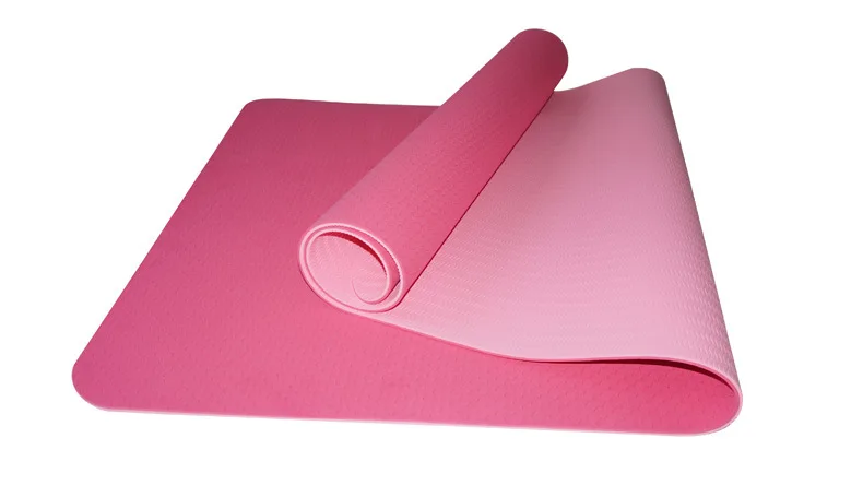 6 Mm X 80 Cm* 183 Micro Flaw Double Color TPE Yoga Mat Environmentally Friendly Tasteless Widened Anti-slip Fitness Dance Pad