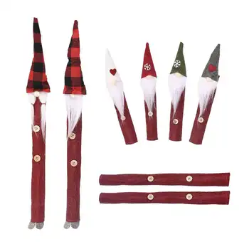 

8pcs Christmas Decoration Kitchen Accessories Gloves Microwave Oven Fridge Door Knob Protector Door Handle Cover