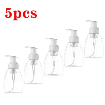 

5PCS 300ml Empty Pump Bottles Shower Foaming Dispenser Liquid Pump Container Refillable Bottle For Travel