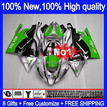 

Body For Aprilia RSV1000R Mille RV60 RSV1000RR RSV 1000 8MC.60 RSV1000 R RR 2003 2004 2005 2006 03 04 05 06 Green silver Fairing