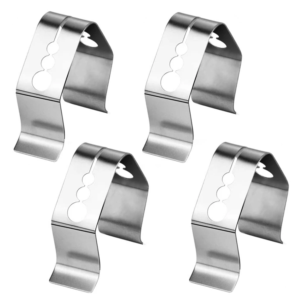 4Pcs/Set Universal Stainless Steel BBQ Thermometer Probe Clip Holder