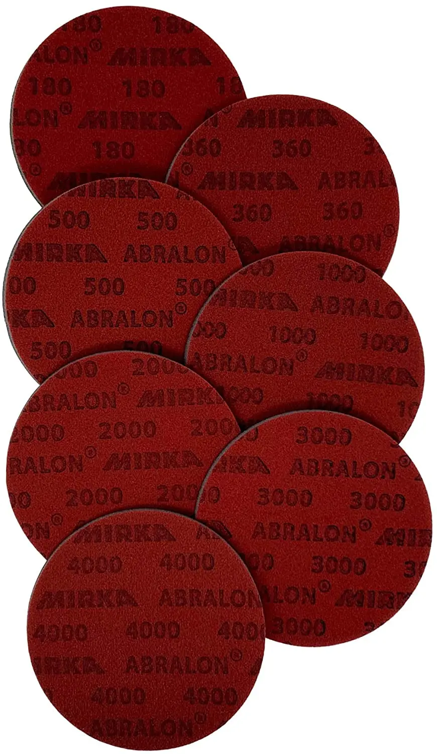 Mirka Abralon 5 Inch Sponge Sandpaper Foam Backed Hook & Loop Polishing Discs 125mm Grip Disc Flocking Sheets sanding disc