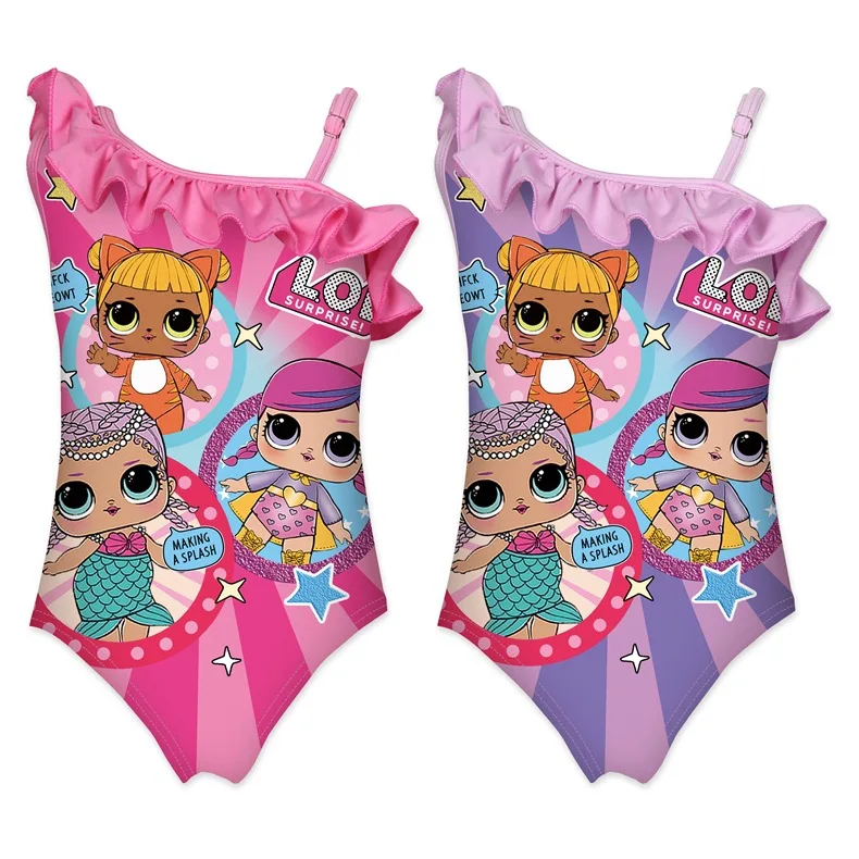

2019 Surprise Cartoon Children's Swimsuit Doll Girl One Piece Bikini Swimsuit