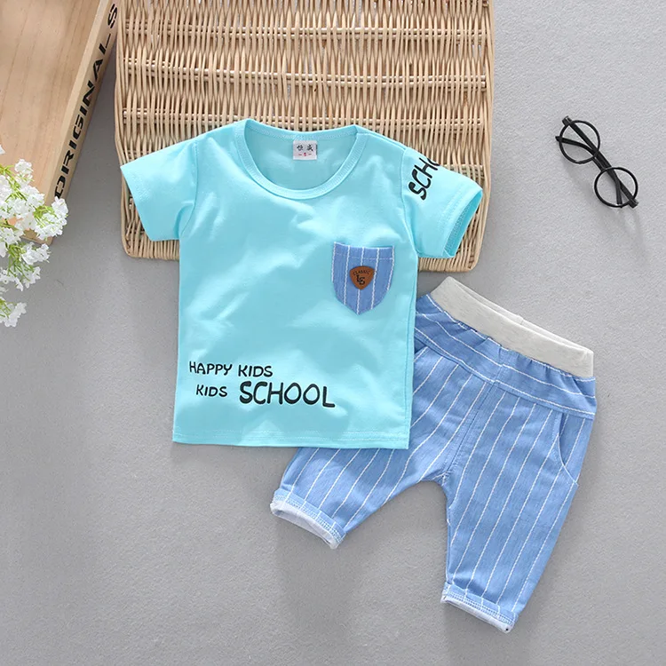 boys Summer Tee outfits 6 months--3 years Toddler kids baby girls boys outfits cotton Tee+Shorts Pants clothes cool Set baby outfit matching set Baby Clothing Set