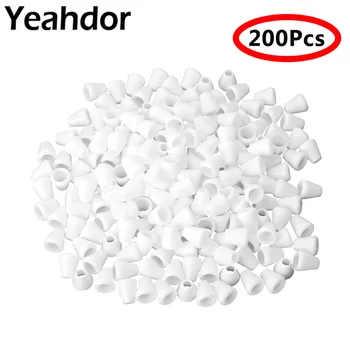 

200Pcs Plastic Bell End Stoppers Cord Rope Ends Locks Lanyard Clips Fastener Backpack Paracord Drawstrings Clothes Accessories