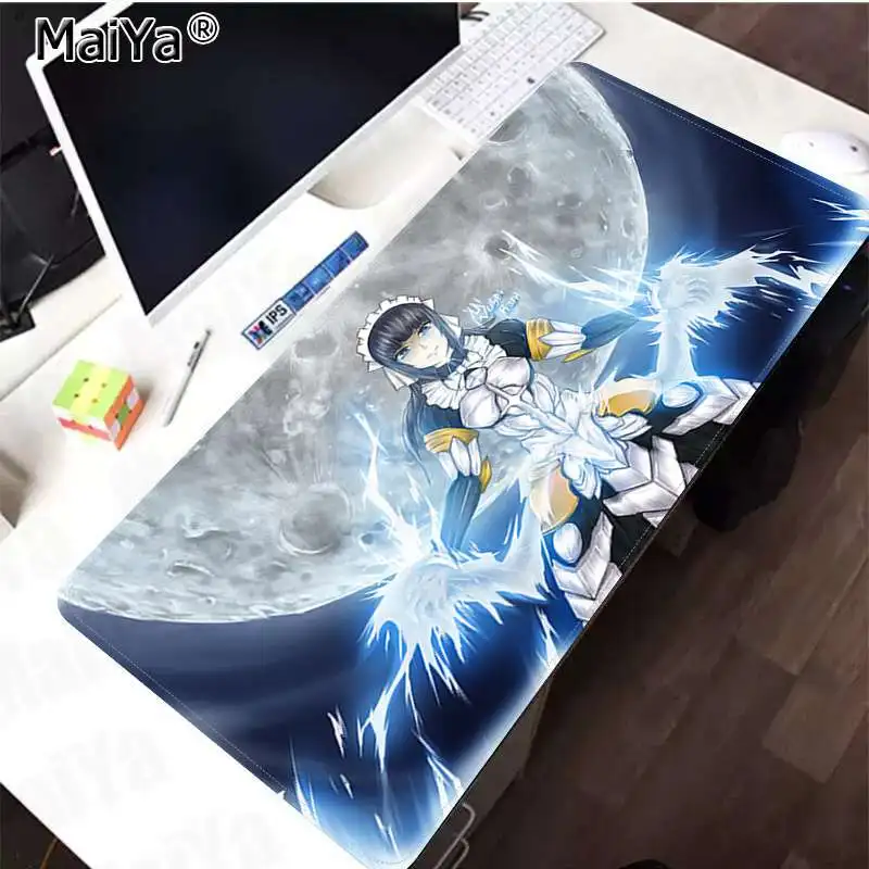 Maiya Designs японский персонаж аниме Overlord персонажи Albedo Nazarick 1 прочный резиновый коврик для мыши резиновый ПК компьютерный игровой коврик для мыши - Цвет: Lock Edge 30x80cm