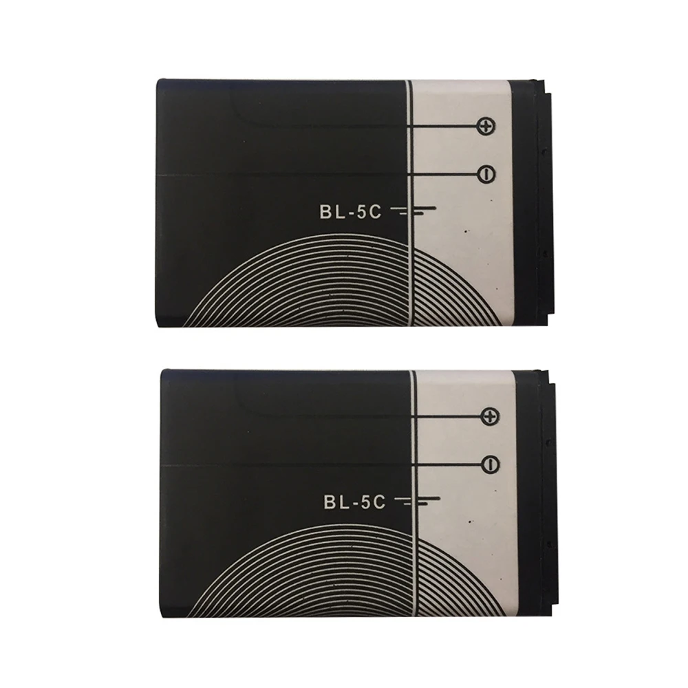 2pcs BL-5C BL5C BL 5C Replacement Li-ion Phone Battery 1200mAh Batteries for Nokia 1112 1208 1600 2610 2600 n70 n71 | Мобильные